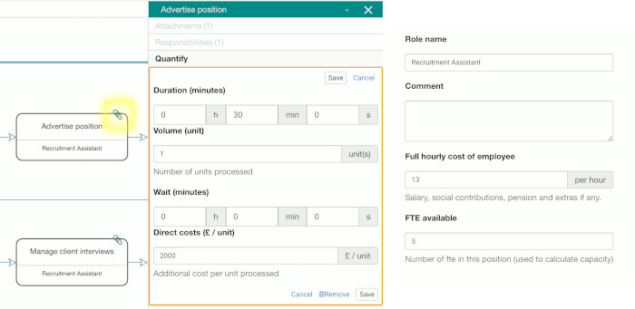 simple activity based costing forms in Skore